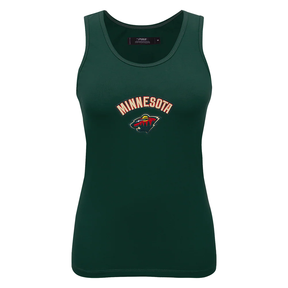 NHL MINNESOTA WILD CLASSIC WOMEN'S RELAXED FIT RACERBACK (FOREST GREEN)