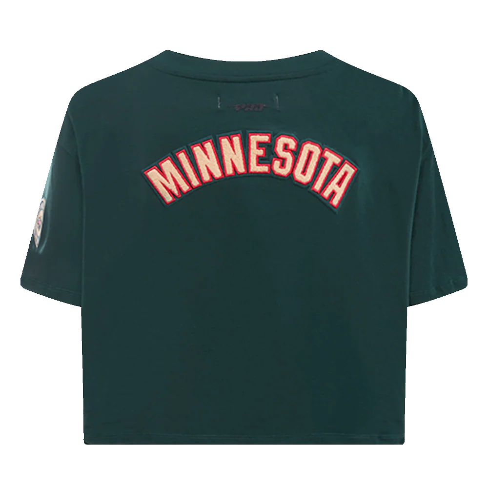 NHL MINNESOTA WILD CLASSIC WOMEN'S SINGLE JERSEY BOXY TEE (FOREST GREEN) - Image 4