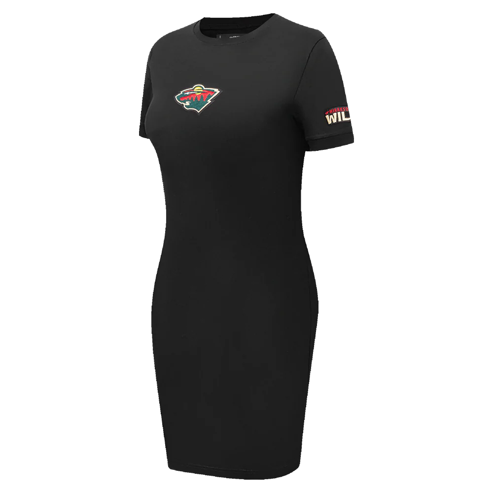 NHL MINNESOTA WILD CLASSIC WOMEN'S BODYCON DRESS (BLACK) - Image 2