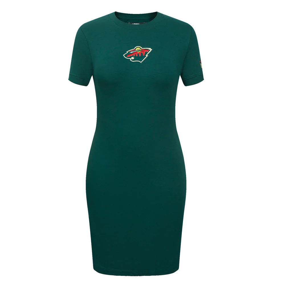 NHL MINNESOTA WILD CLASSIC WOMEN'S BODYCON DRESS (FOREST GREEN)