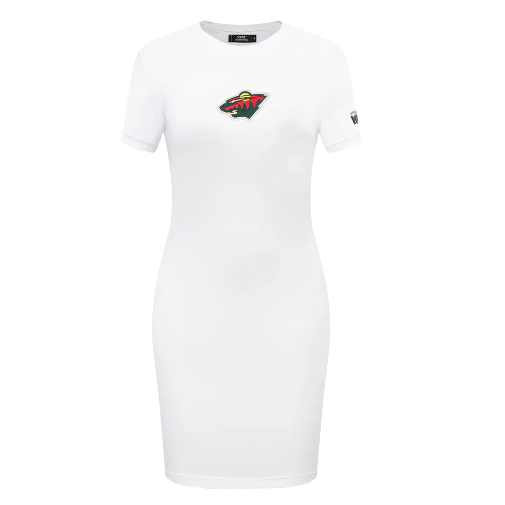 NHL MINNESOTA WILD CLASSIC WOMEN'S BODYCON DRESS (WHITE)
