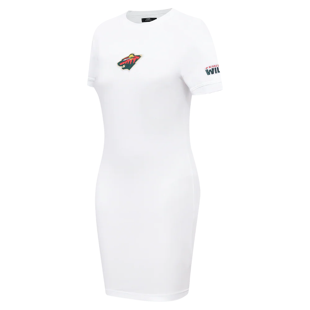 NHL MINNESOTA WILD CLASSIC WOMEN'S BODYCON DRESS (WHITE) - Image 2