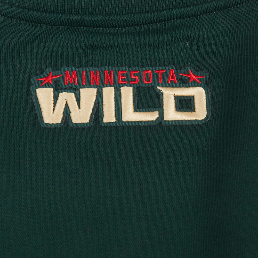NHL MINNESOTA WILD CLASSIC WOMEN'S FLEECE CREWNECK (FOREST GREEN) - Image 6