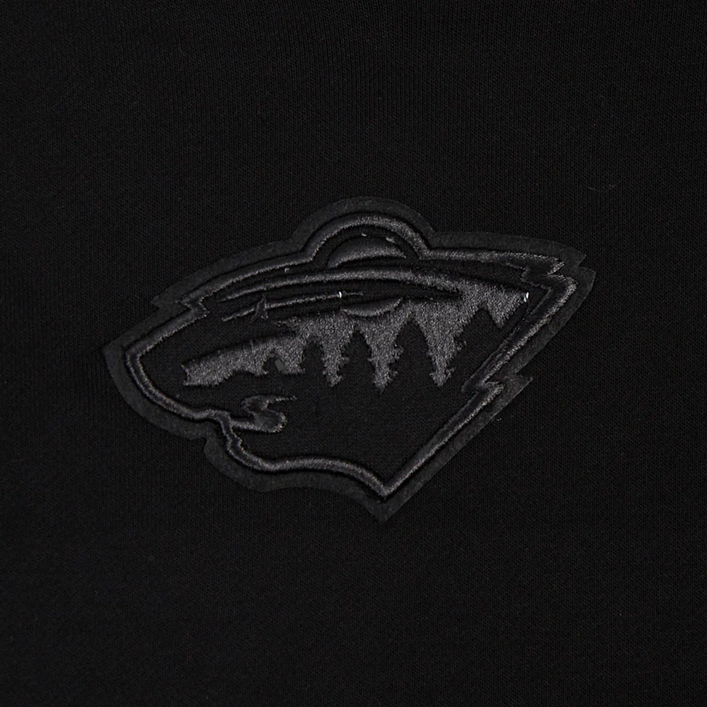 NHL MINNESOTA WILD NEUTRAL WOMEN'S CROPPED PULLOVER HOODIE (BLACK) - Image 7