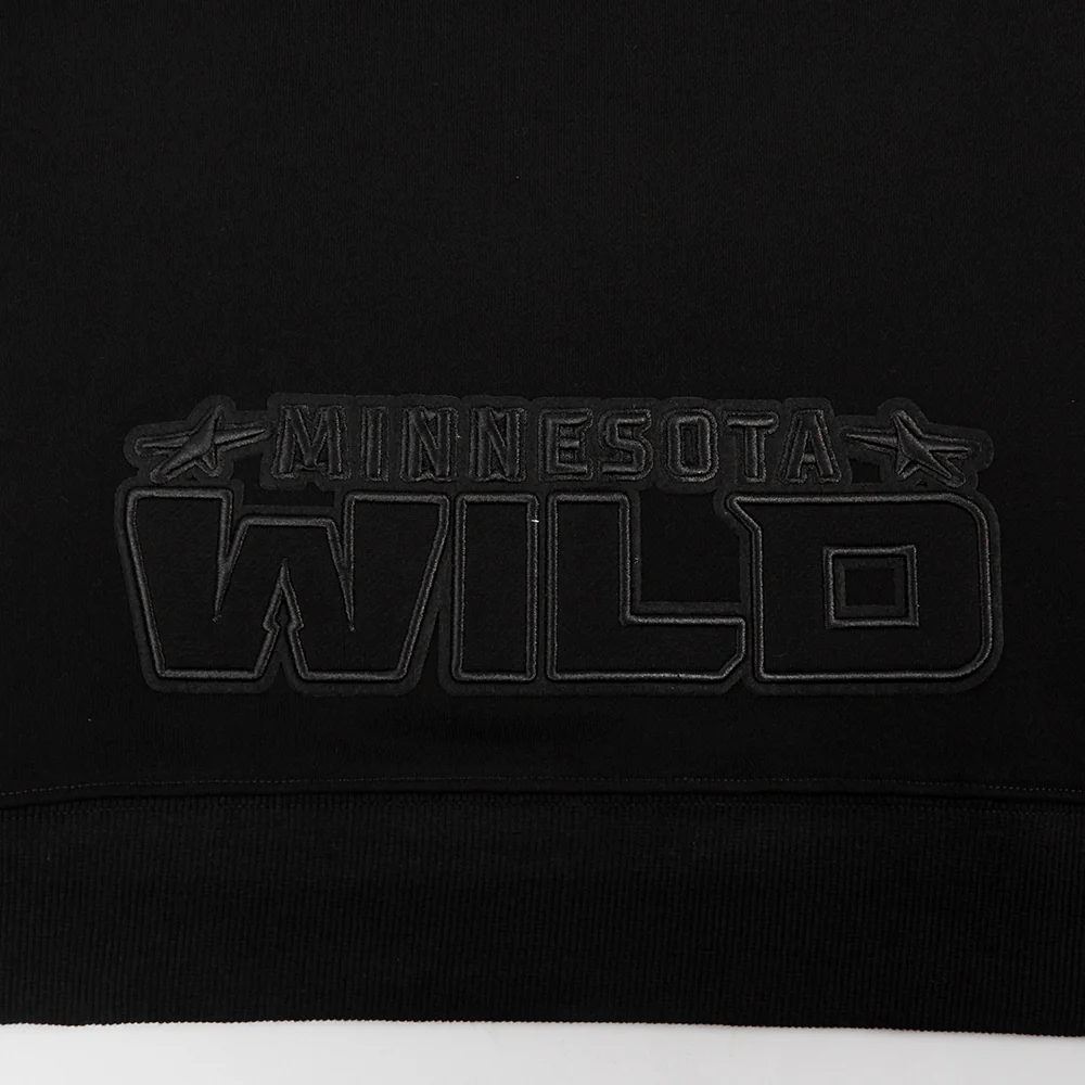 NHL MINNESOTA WILD NEUTRAL WOMEN'S CROPPED PULLOVER HOODIE (BLACK) - Image 9