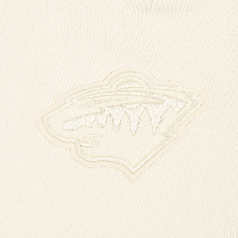NHL MINNESOTA WILD NEUTRAL WOMEN'S CROPPED PULLOVER HOODIE (EGGSHELL) - Image 5