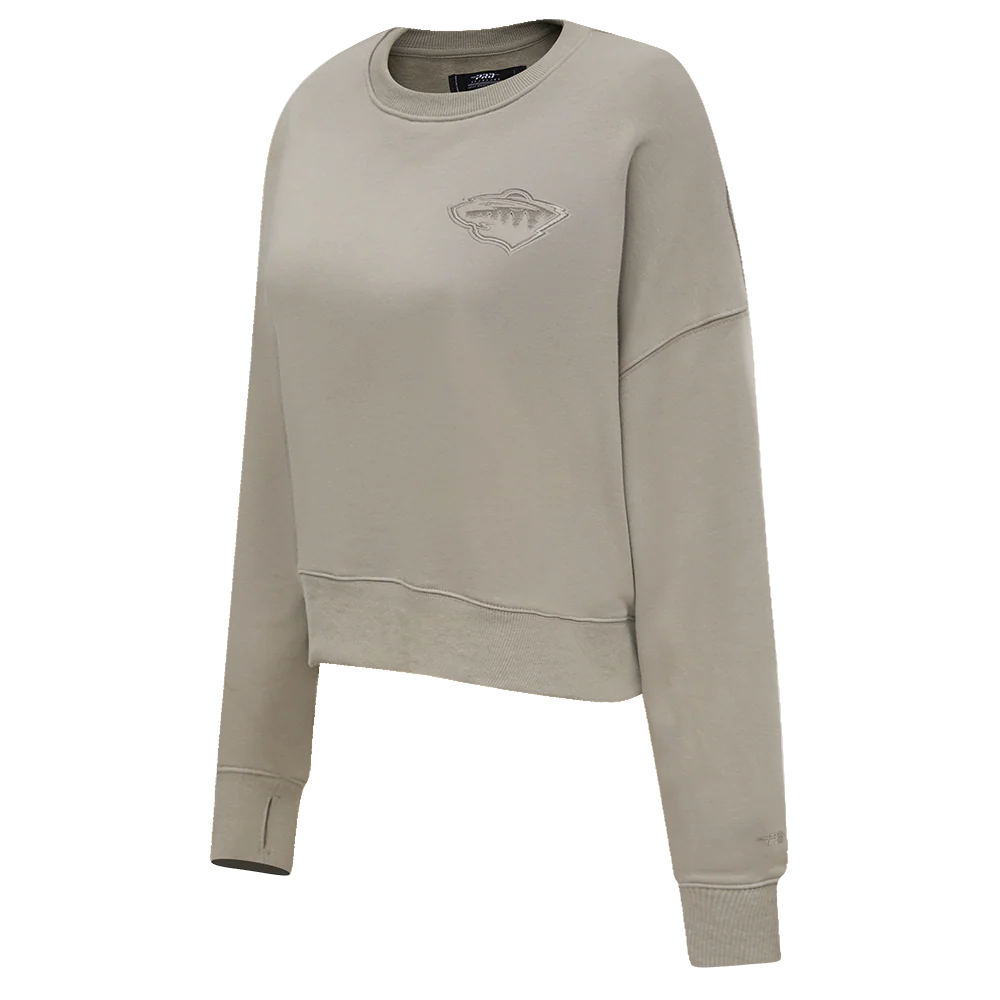NHL MINNESOTA WILD NEUTRAL WOMEN'S CREWNECK (TAUPE) - Image 2