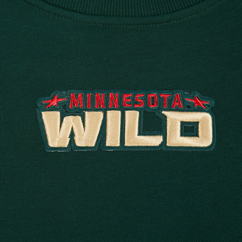 NHL MINNESOTA WILD WINGSPAN WOMEN'S FLC CREWNECK (FOREST GREEN) - Image 13