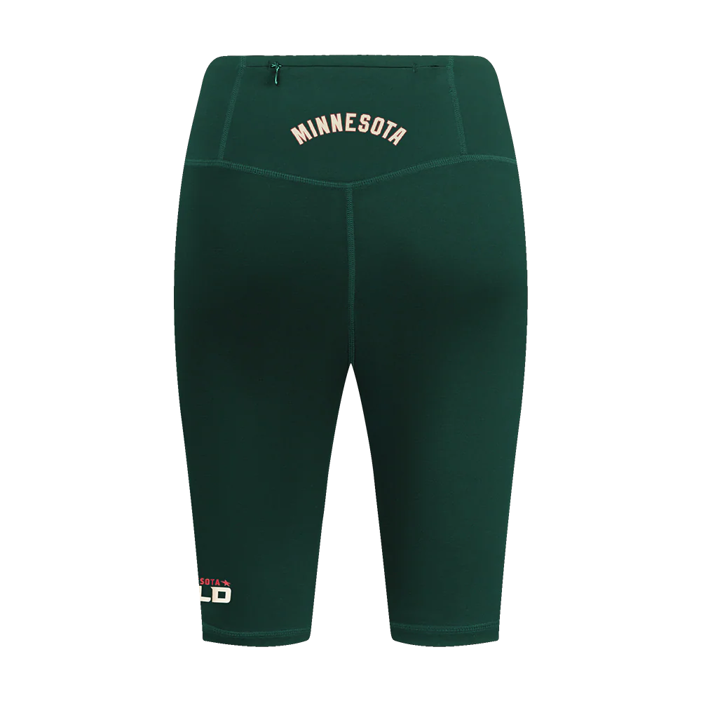 NHL MINNESOTA WILD CLASSIC WOMEN'S COTTON BIKE SHORT (FOREST GREEN) - Image 3