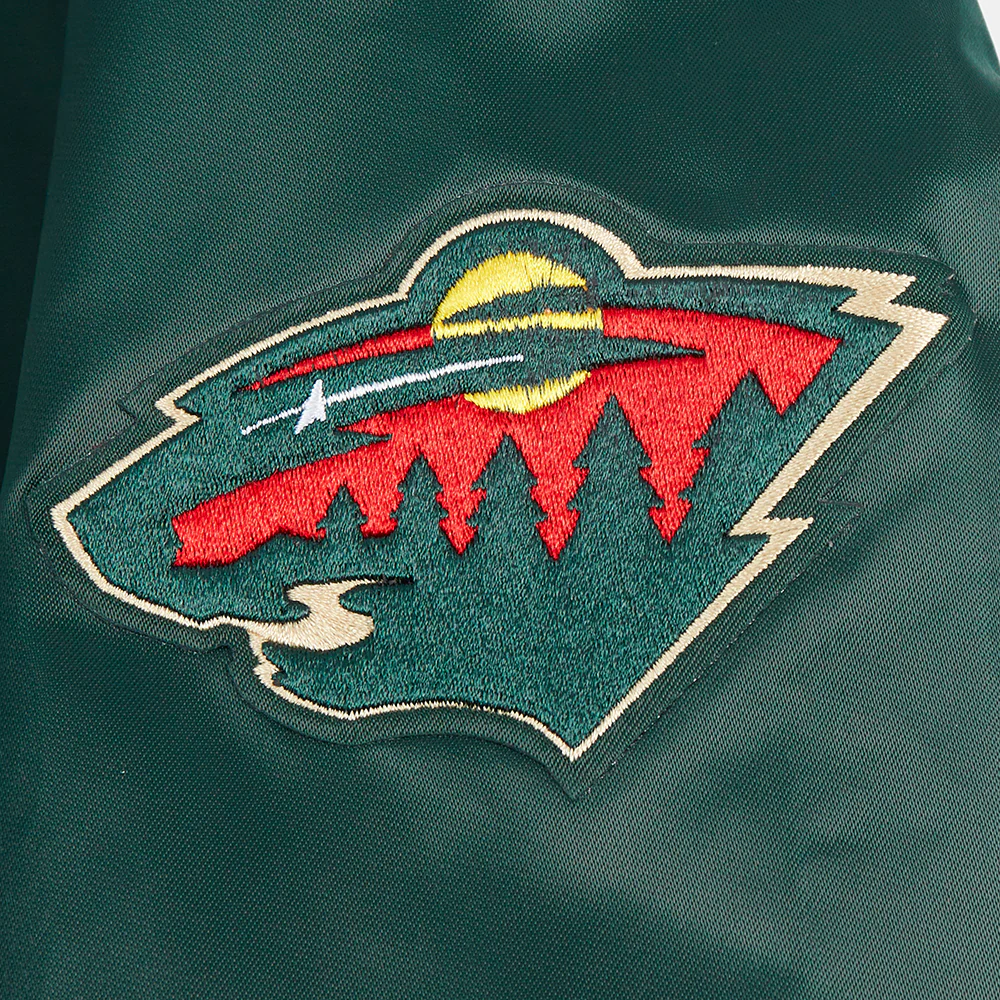 NHL MINNESOTA WILD CLASSIC WOMEN'S SATIN JACKET (FOREST GREEN) - Image 6