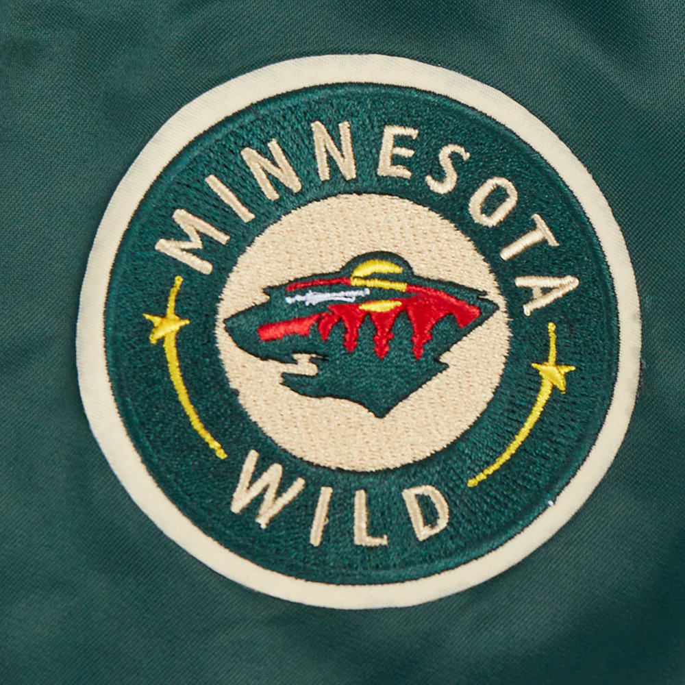 NHL MINNESOTA WILD CLASSIC WOMEN'S SATIN JACKET (FOREST GREEN) - Image 7