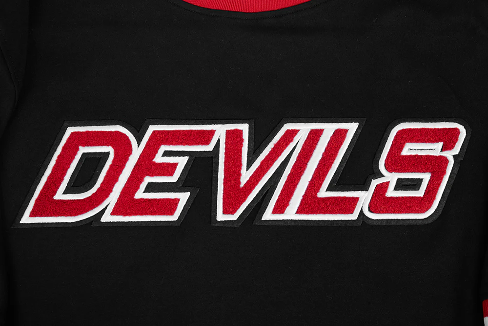 NHL NEW JERSEY DEVILS CLASSIC CHENILLE MEN'S JERSEY (BLACK/RED) - Image 5