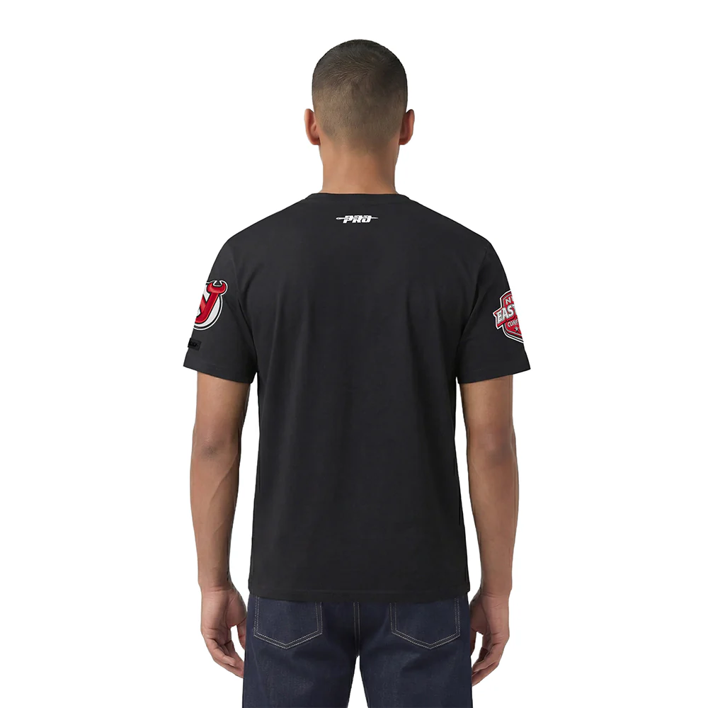 NHL NEW JERSEY DEVILS CLASSIC CHENILLE MEN'S TEE (BLACK) - Image 2