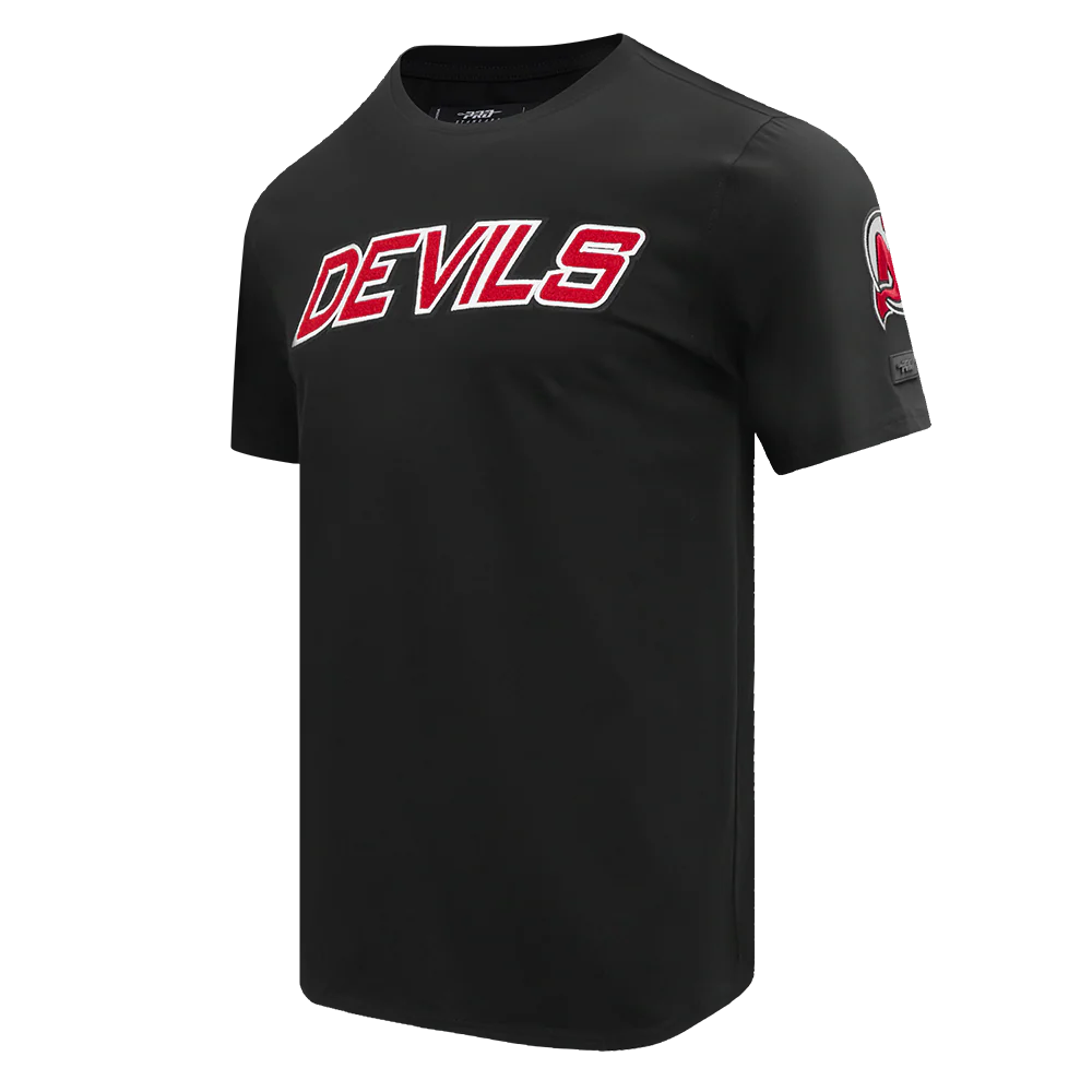 NHL NEW JERSEY DEVILS CLASSIC CHENILLE MEN'S TEE (BLACK) - Image 4