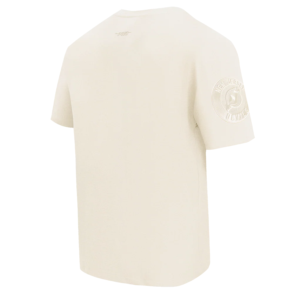 NHL NEW JERSEY DEVILS NEUTRAL MEN'S DROP SHOULDER TEE (EGGSHELL) - Image 4