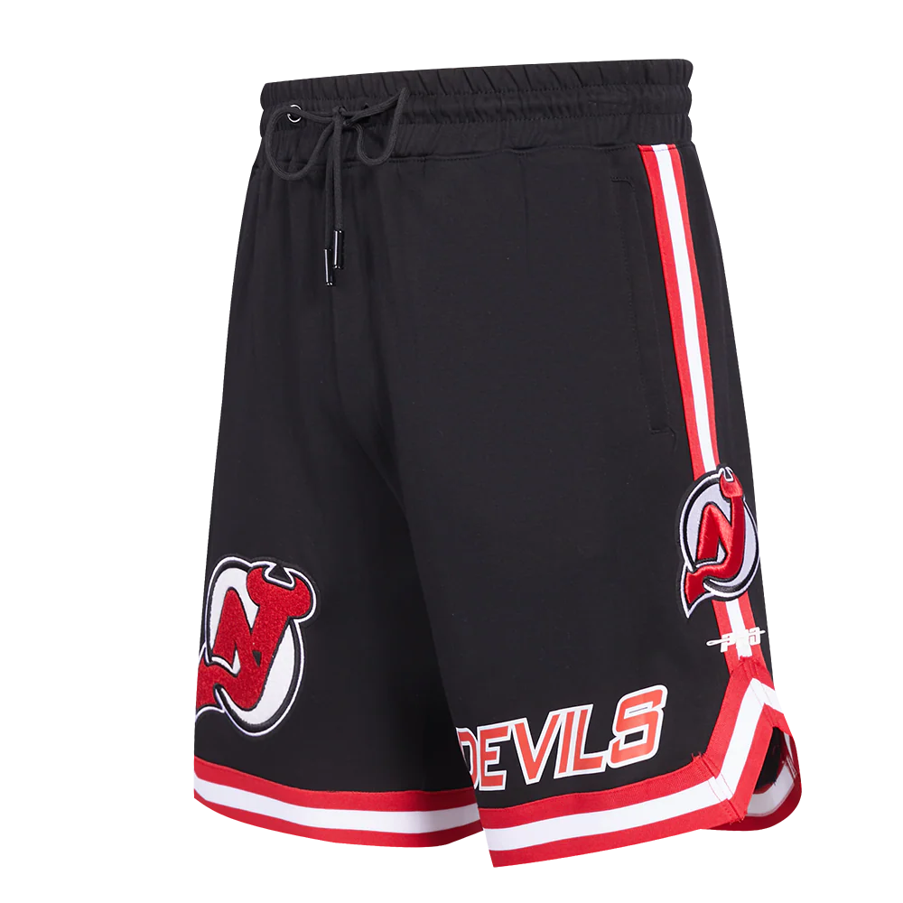 NHL NEW JERSEY DEVILS CLASSIC CHENILLE MEN'S DK SHORT (BLACK/RED)