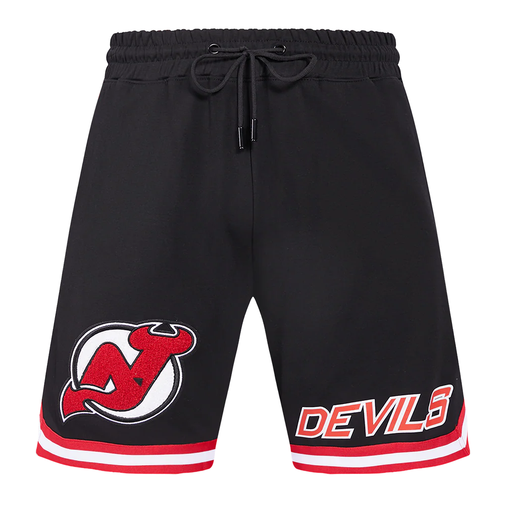 NHL NEW JERSEY DEVILS CLASSIC CHENILLE MEN'S DK SHORT (BLACK/RED) - Image 2