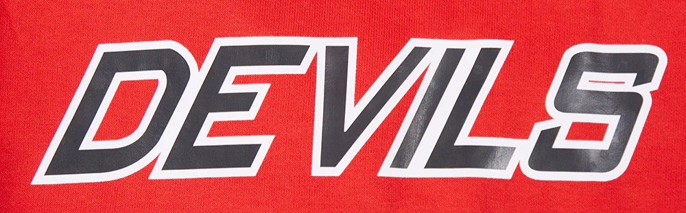 NHL NEW JERSEY DEVILS CLASSIC CHENILLE MEN'S DK SHORT (RED/BLACK) - Image 5