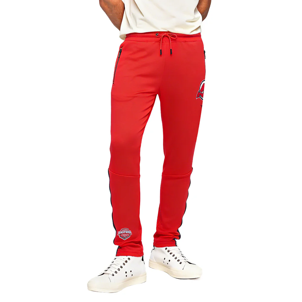 NHL NEW JERSEY DEVILS CLASSIC CHENILLE MEN'S DK TRACK PANT (RED/BLACK)