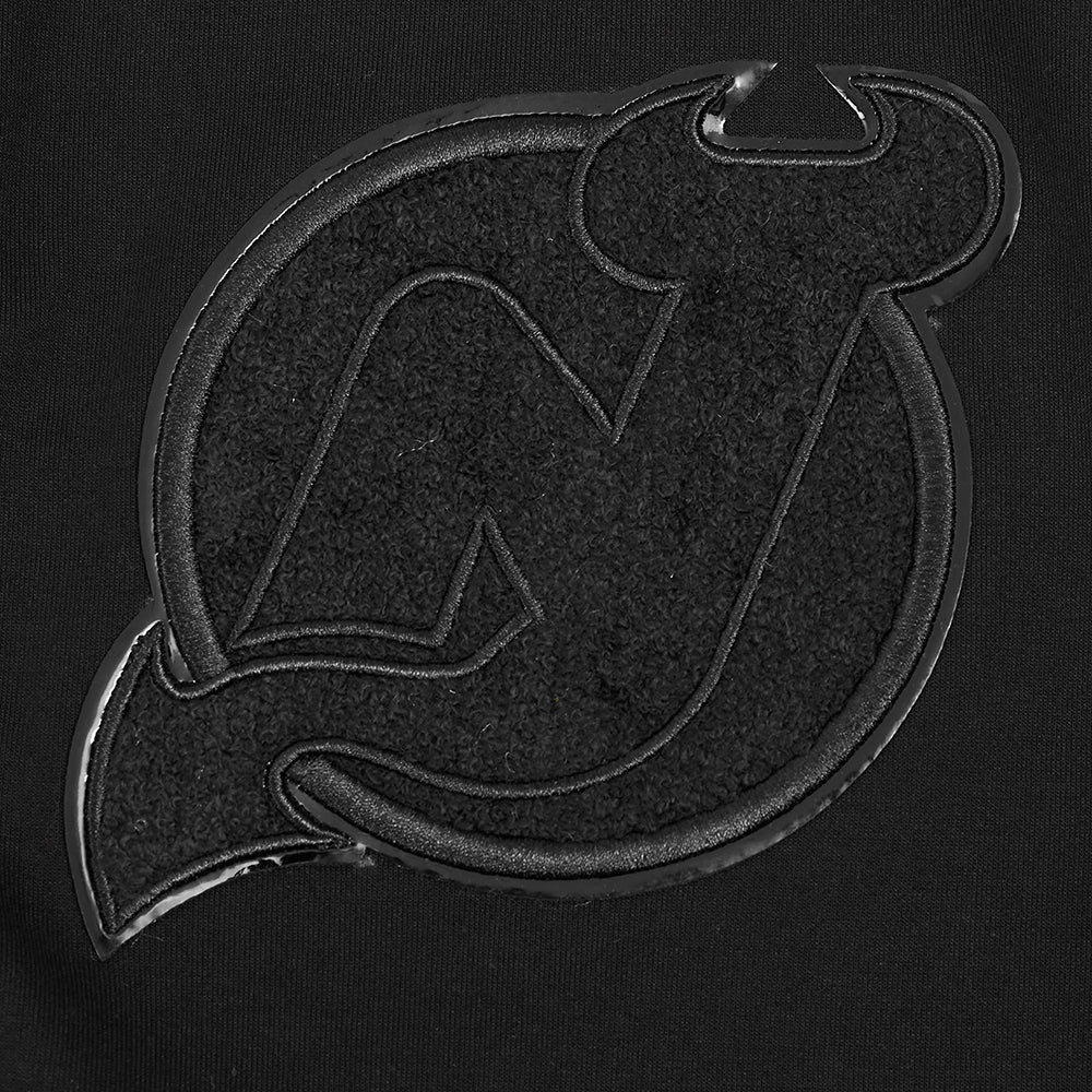 NHL NEW JERSEY DEVILS CLASSIC TRIPLE BLACK MEN'S MEN'S FZ DK PO HOODIE (TRIPLE BLACK) - Image 10