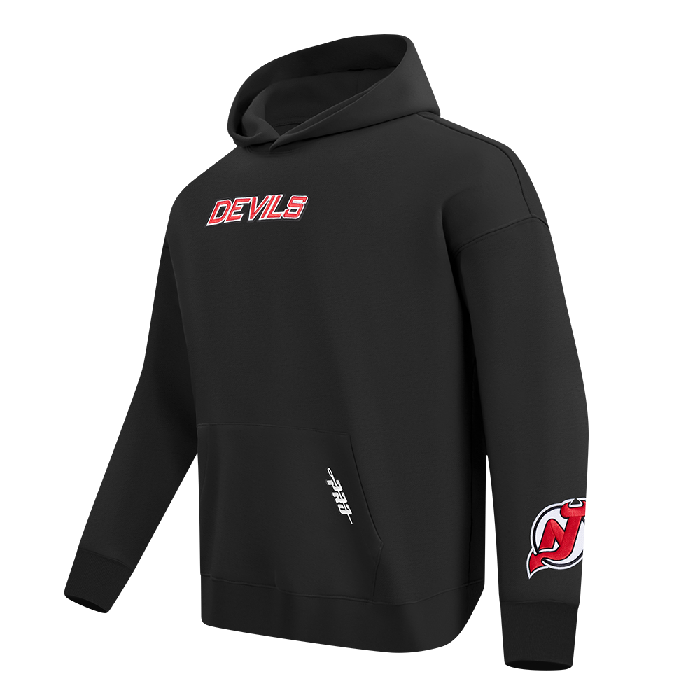NHL NEW JERSEY DEVILS WINGSPAN MEN'S PULL OVER HOODIE (BLACK) - Image 4
