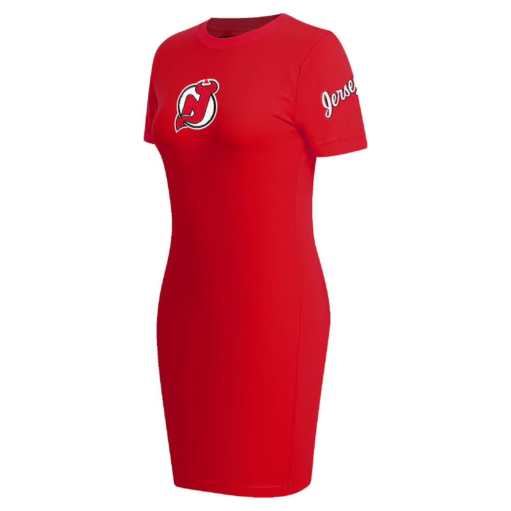 NHL NEW JERSEY DEVILS CLASSIC WOMEN'S BODYCON DRESS (RED) - Image 2