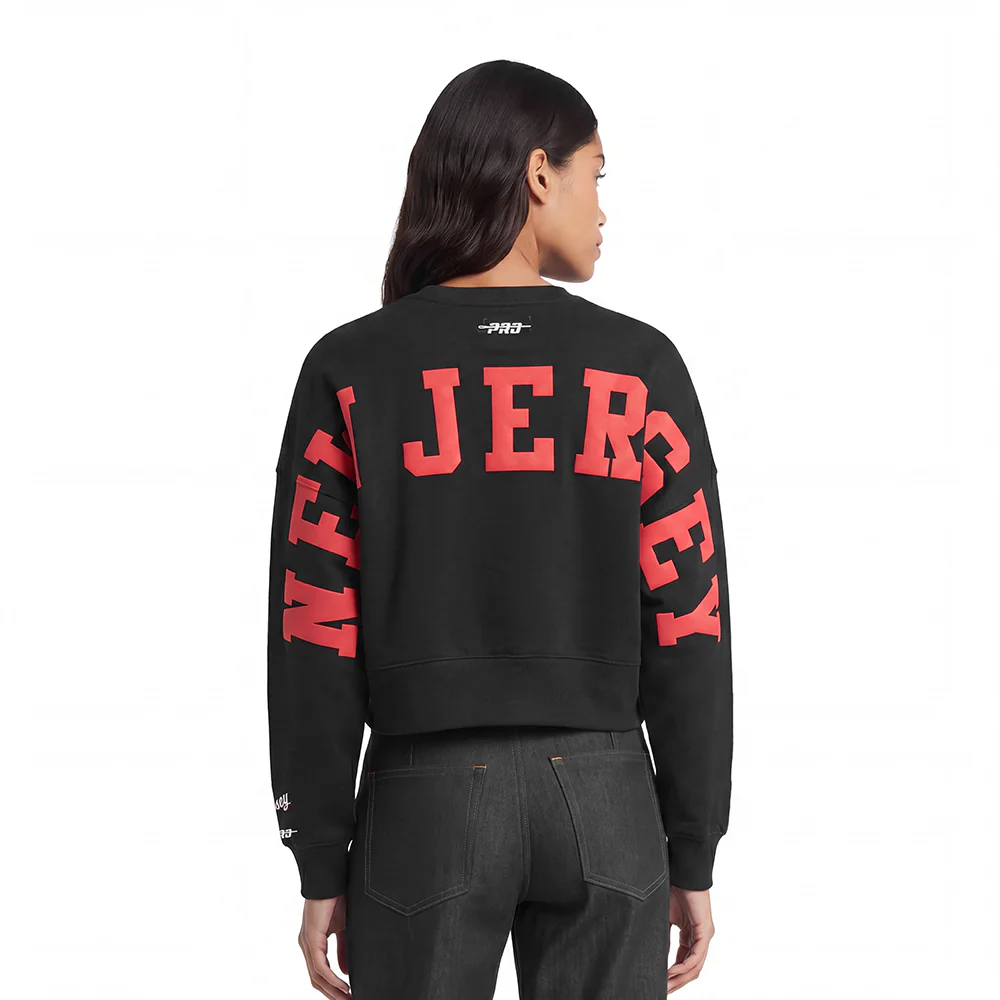 NHL NEWOMEN'S JERSEY DEVILS WINGSPAN WOMEN'S FLC CREWNECK (BLACK)
