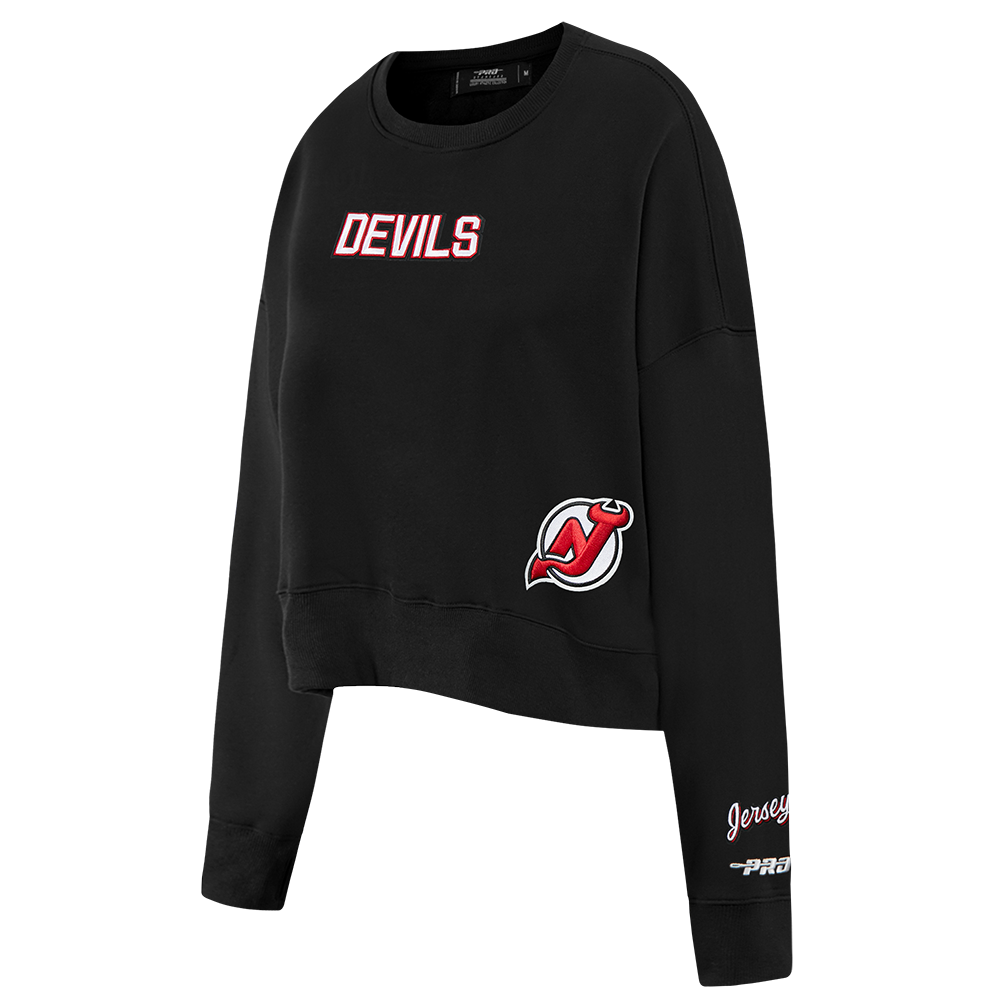 NHL NEWOMEN'S JERSEY DEVILS WINGSPAN WOMEN'S FLC CREWNECK (BLACK) - Image 4