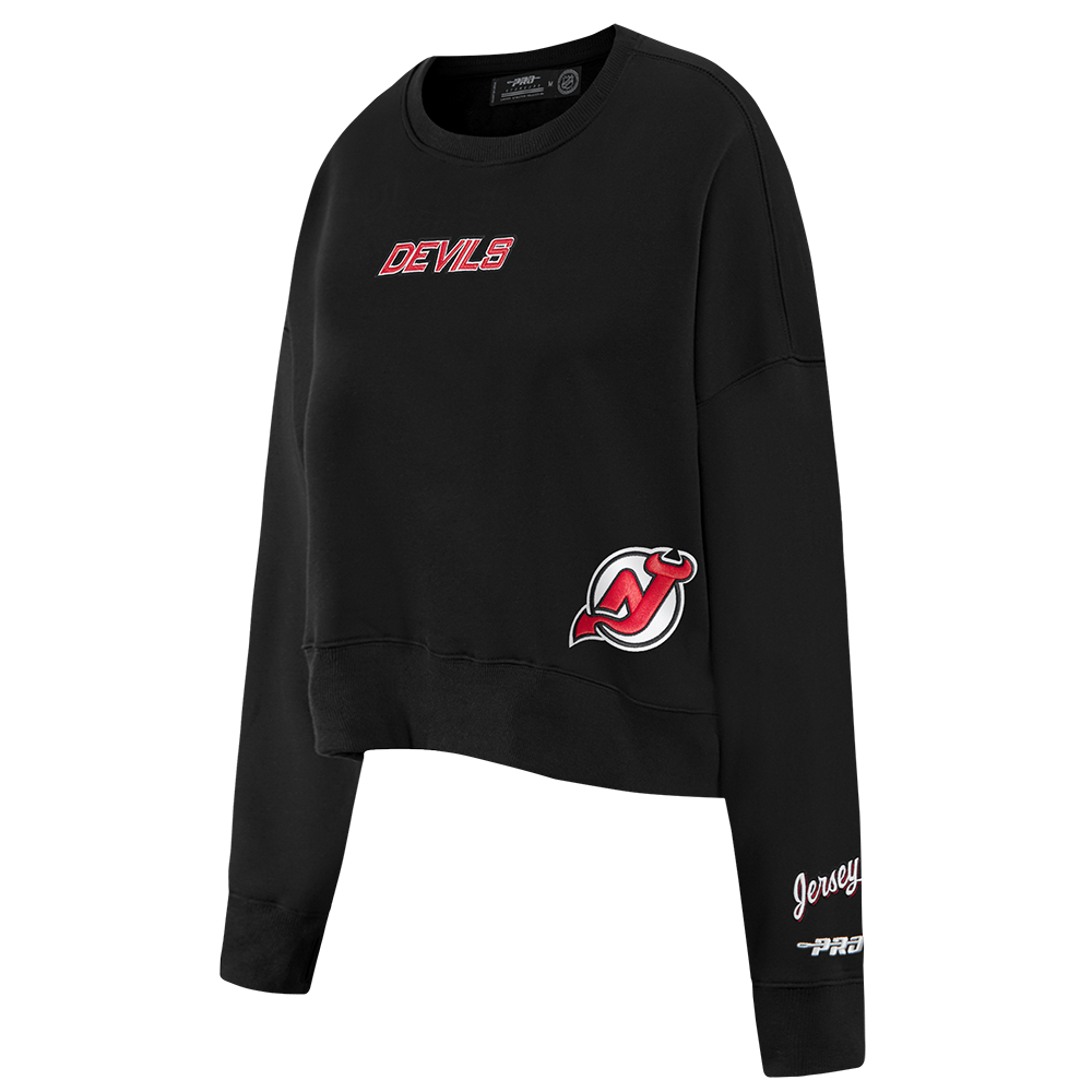NHL NEWOMEN'S JERSEY DEVILS WINGSPAN WOMEN'S FLC CREWNECK (BLACK) - Image 5