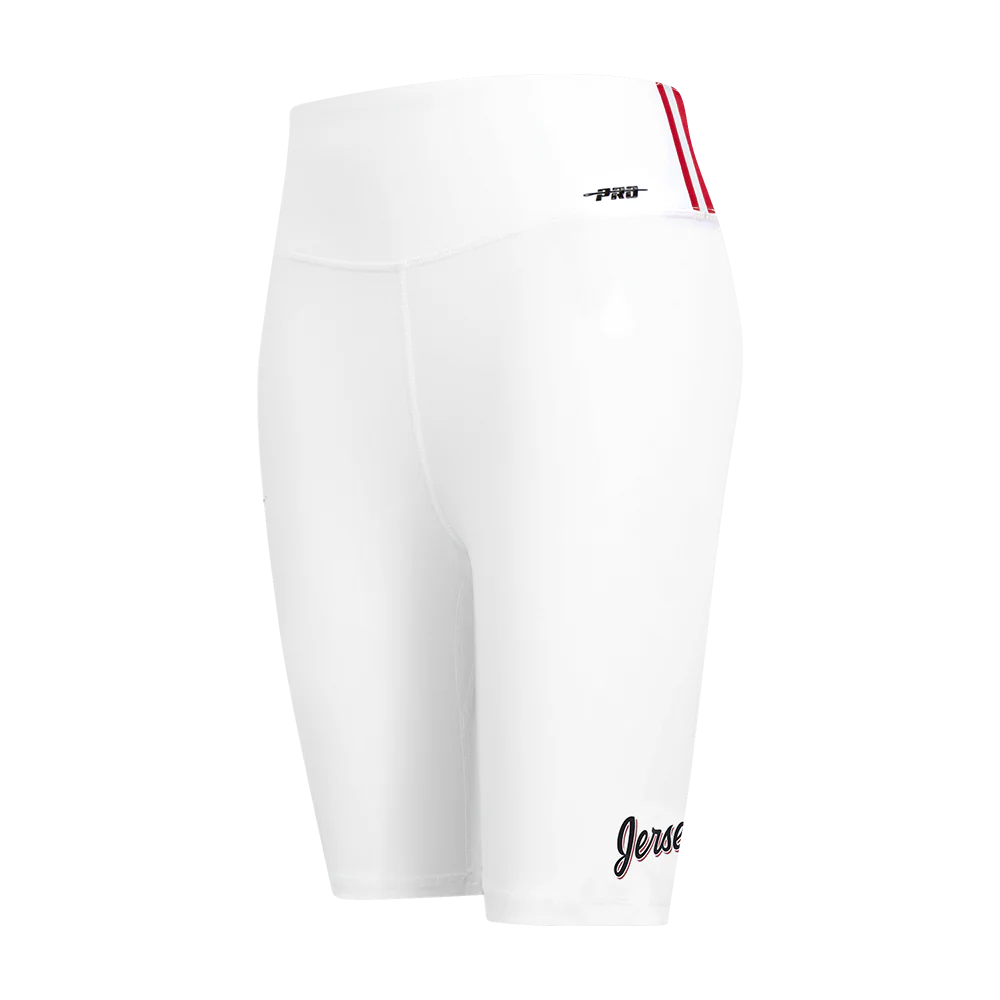 NHL NEW JERSEY DEVILS CLASSIC WOMEN'S COTTON BIKE SHORT (WHITE)