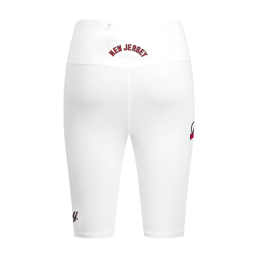 NHL NEW JERSEY DEVILS CLASSIC WOMEN'S COTTON BIKE SHORT (WHITE) - Image 4