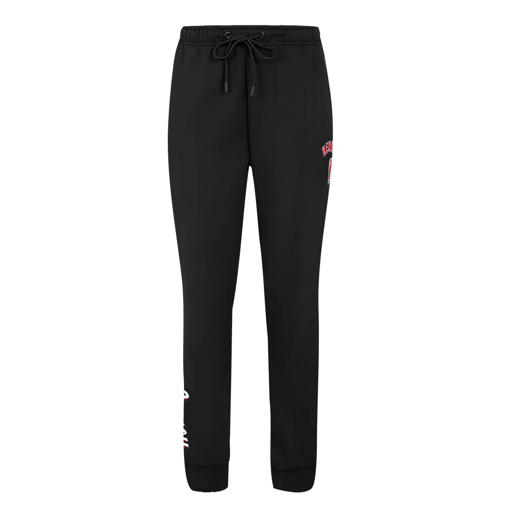 NHL NEW JERSEY DEVILS CLASSIC WOMEN'S FLEECE SWEATPANT (BLACK) - Image 2