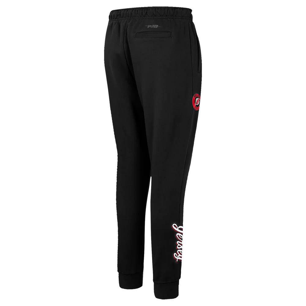 NHL NEW JERSEY DEVILS CLASSIC WOMEN'S FLEECE SWEATPANT (BLACK) - Image 4