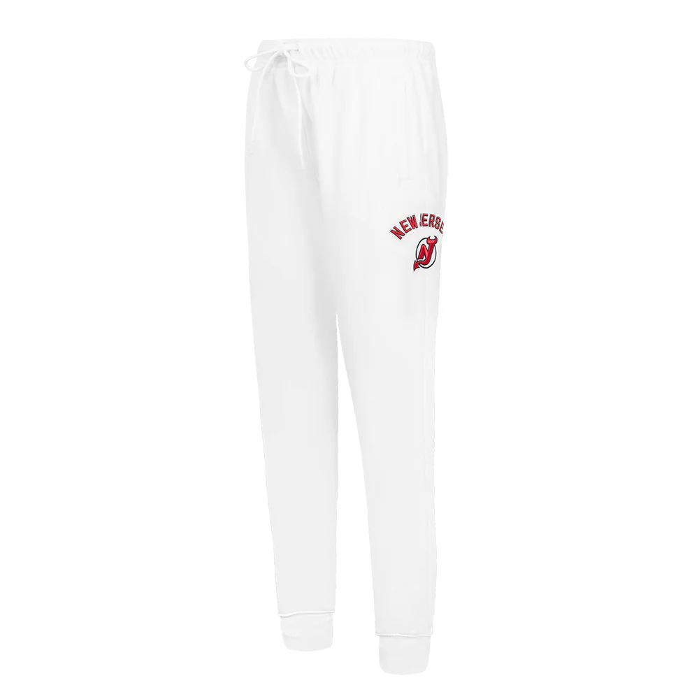 NHL NEW JERSEY DEVILS CLASSIC WOMEN'S FLEECE SWEATPANT (WHITE)