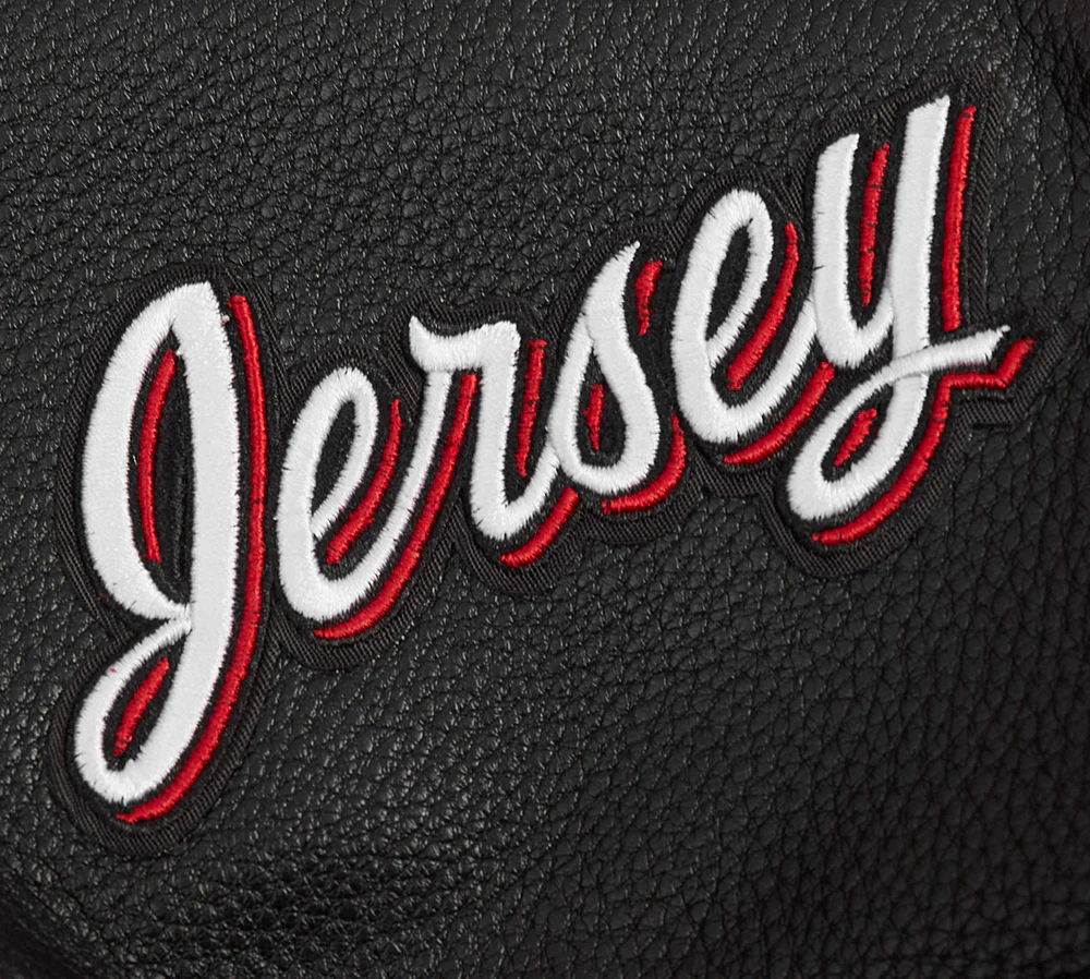 NHL NEW JERSEY DEVILS CLASSIC WOMEN'S WOOL VARSITY JACKET (RED/BLACK) - Image 7