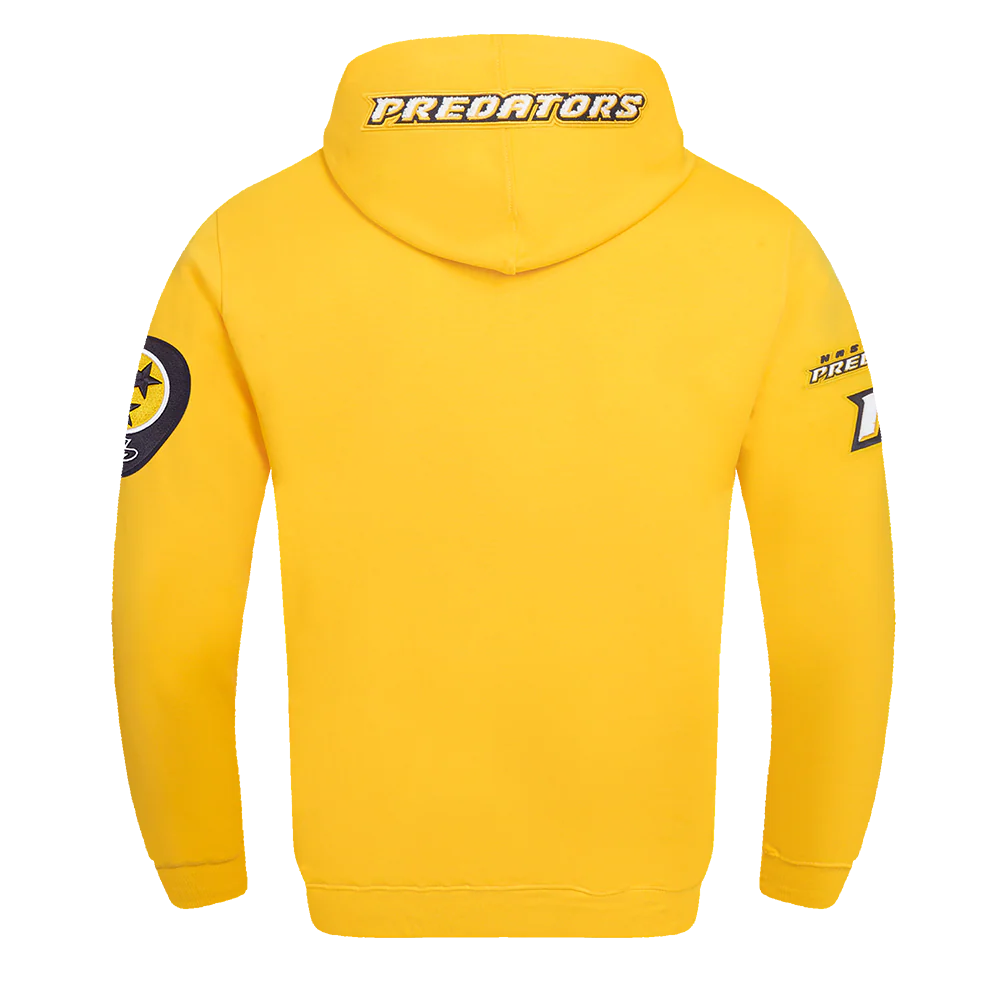 NHL NASHVILLE PREDATORS CLASSIC CHENILLE DOUBLE KNIT PULLOVER HOODIE (YELLOW) - Image 3