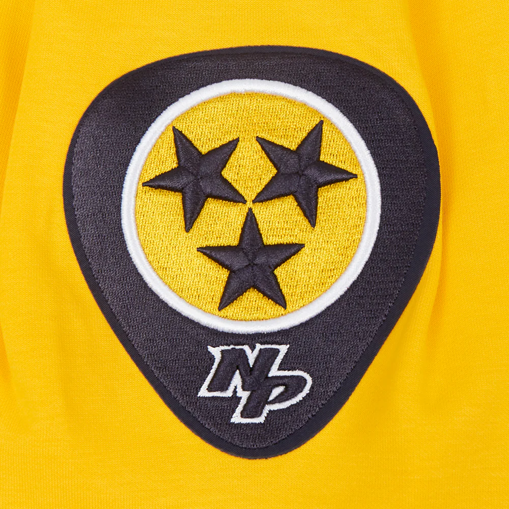 NHL NASHVILLE PREDATORS CLASSIC CHENILLE DOUBLE KNIT PULLOVER HOODIE (YELLOW) - Image 7