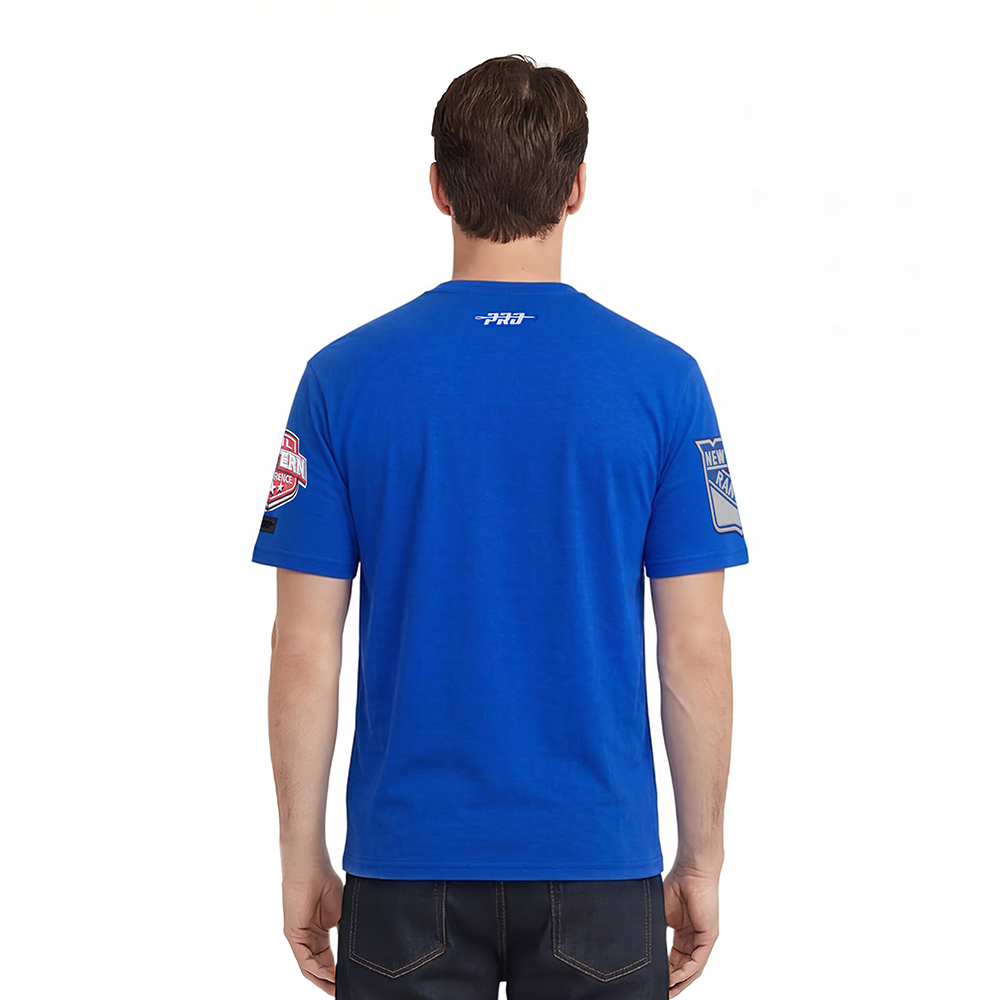 NHL NEW YORK RANGERS CLASSIC CHENILLE MEN'S TEE (ROYAL BLUE) - Image 2