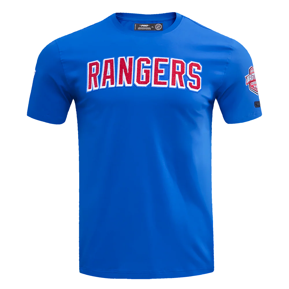 NHL NEW YORK RANGERS CLASSIC CHENILLE MEN'S TEE (ROYAL BLUE) - Image 3