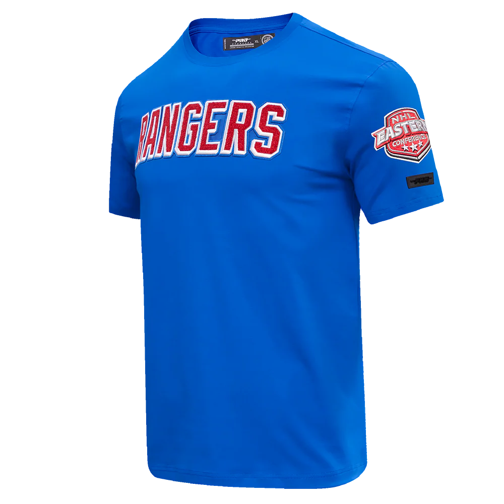 NHL NEW YORK RANGERS CLASSIC CHENILLE MEN'S TEE (ROYAL BLUE) - Image 4