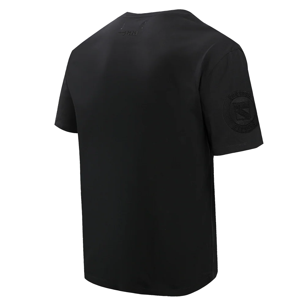 NHL NEW YORK RANGERS NEUTRAL COTTON JERSEY DROP SHOULDER TEE (BLACK) - Image 5