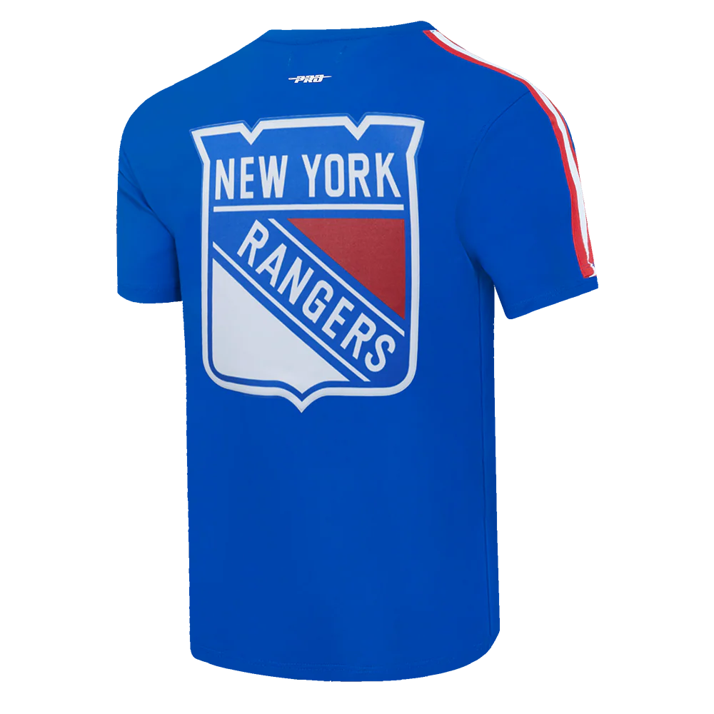 NHL NEW YORK RANGERS CLASSIC MEN'S MESH STRIPED TEE (ROYAL BLUE/RED) - Image 4