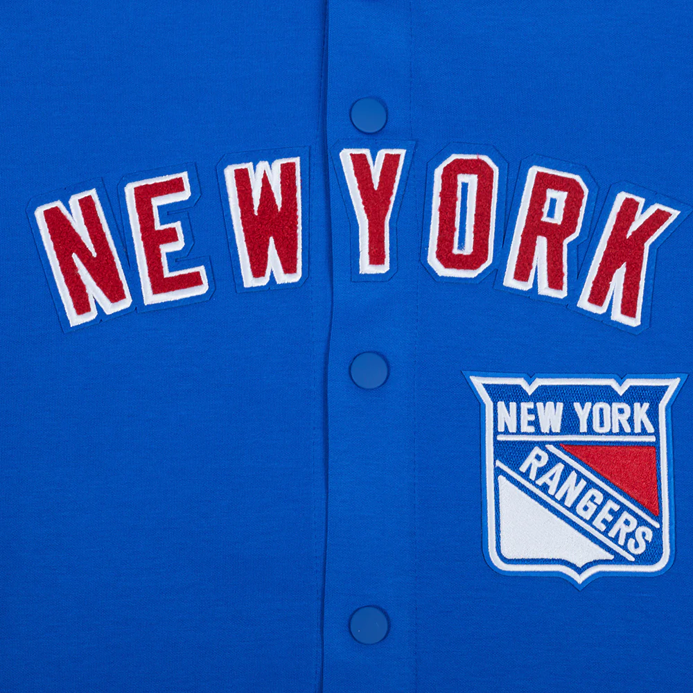 NHL NEW YORK RANGERS CLASSIC MEN'S WARM UP JACKET (ROYAL BLUE) - Image 11