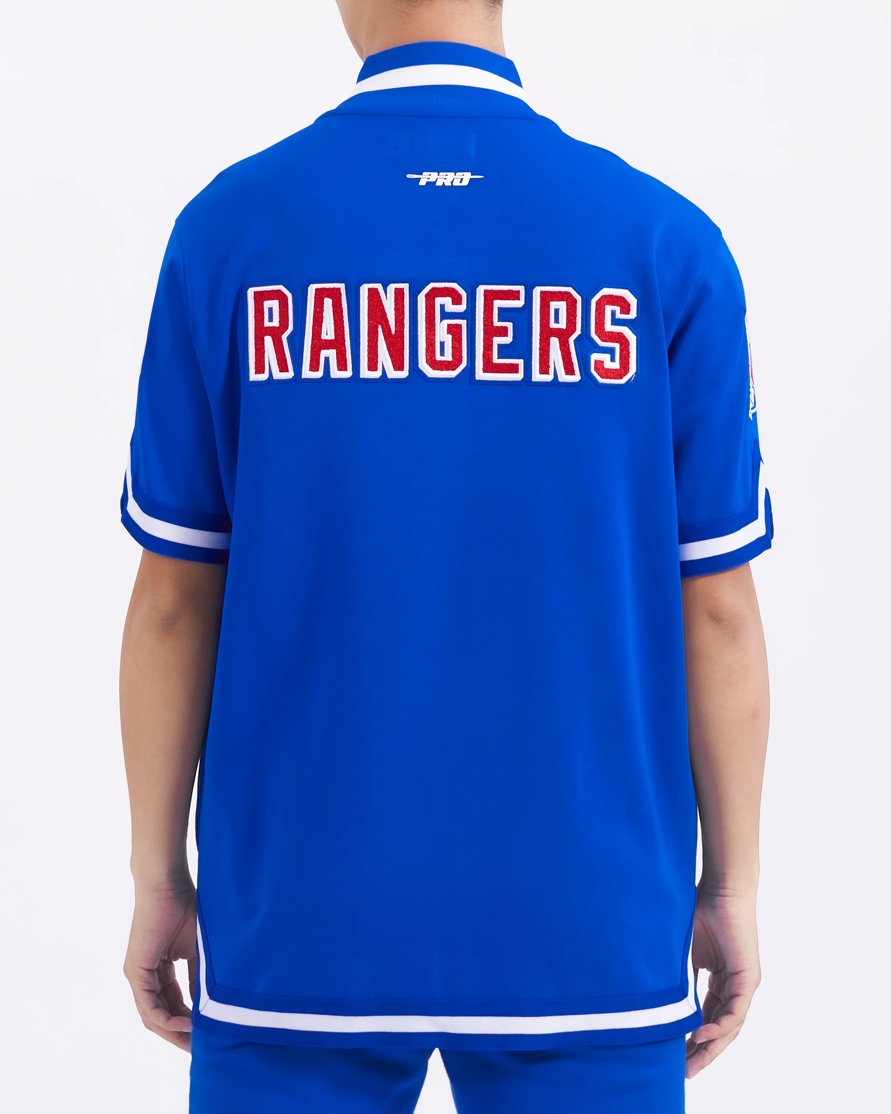 NHL NEW YORK RANGERS CLASSIC MEN'S WARM UP JACKET (ROYAL BLUE) - Image 3