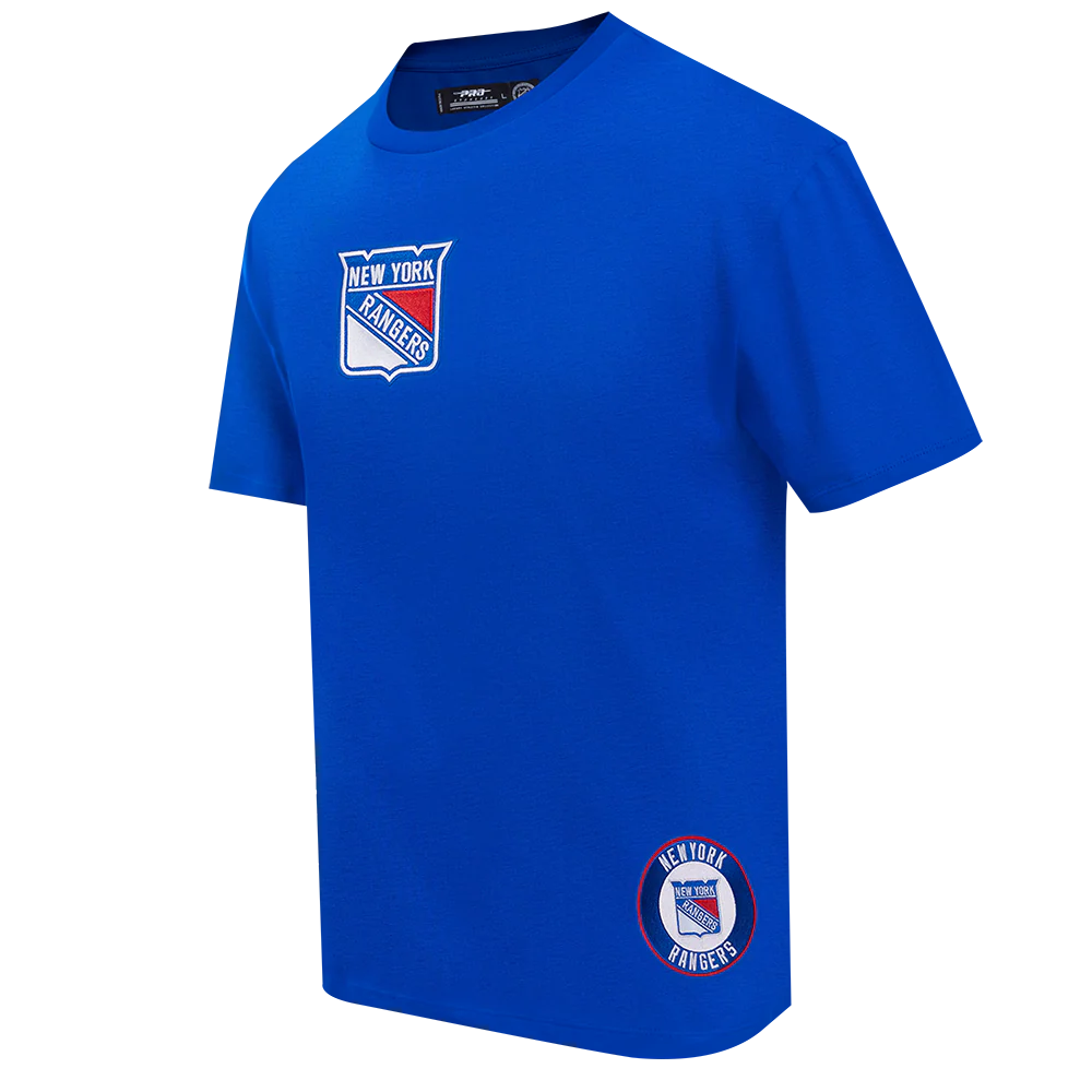 NHL NEW YORK RANGERS WINGSPAN MEN'S COTTON JERSEY DROP SHOULDER TEE (ROYAL BLUE) - Image 4