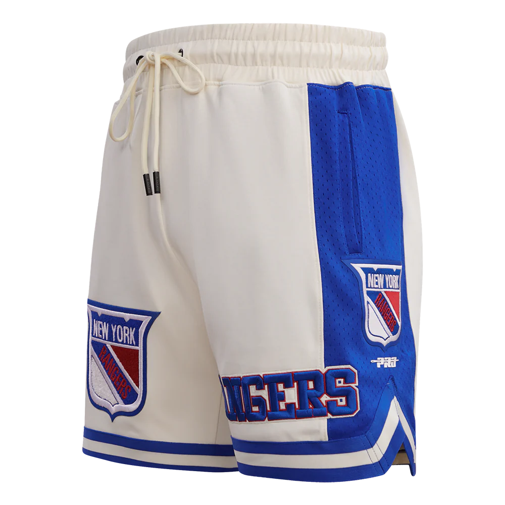 NHL NEW YORK RANGERS RETRO CLASSIC MEN'S 2.0 SHORT (EGGSHELL/ROYAL BLUE) - Image 9