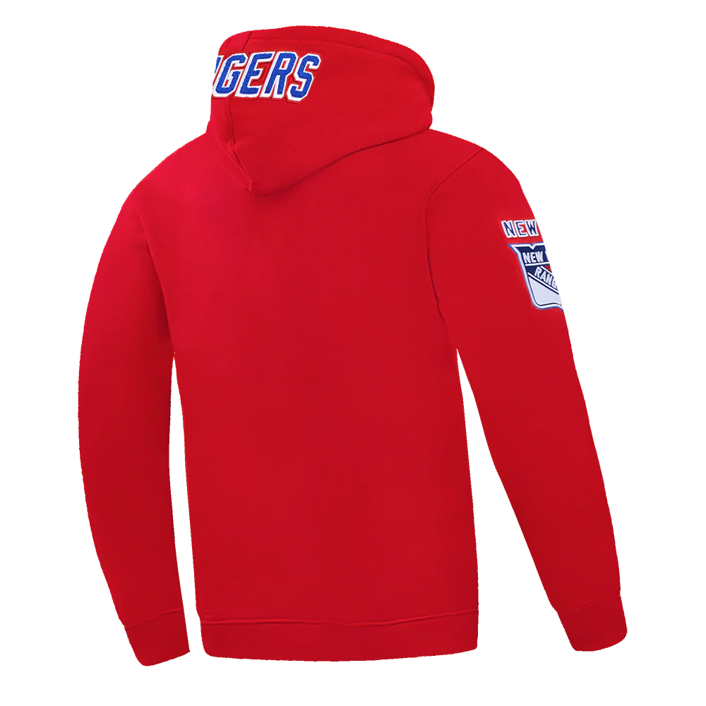 NHL NEW YORK RANGERS CLASSIC CHENILLE MEN'S PULLOVER HOODIE (RED) - Image 5
