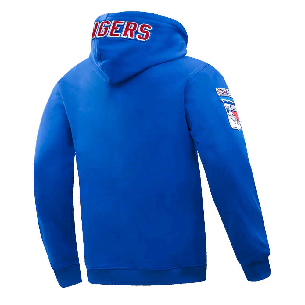 NHL NEW YORK RANGERS CLASSIC CHENILLE MEN'S PULLOVER HOODIE (ROYAL BLUE) - Image 5