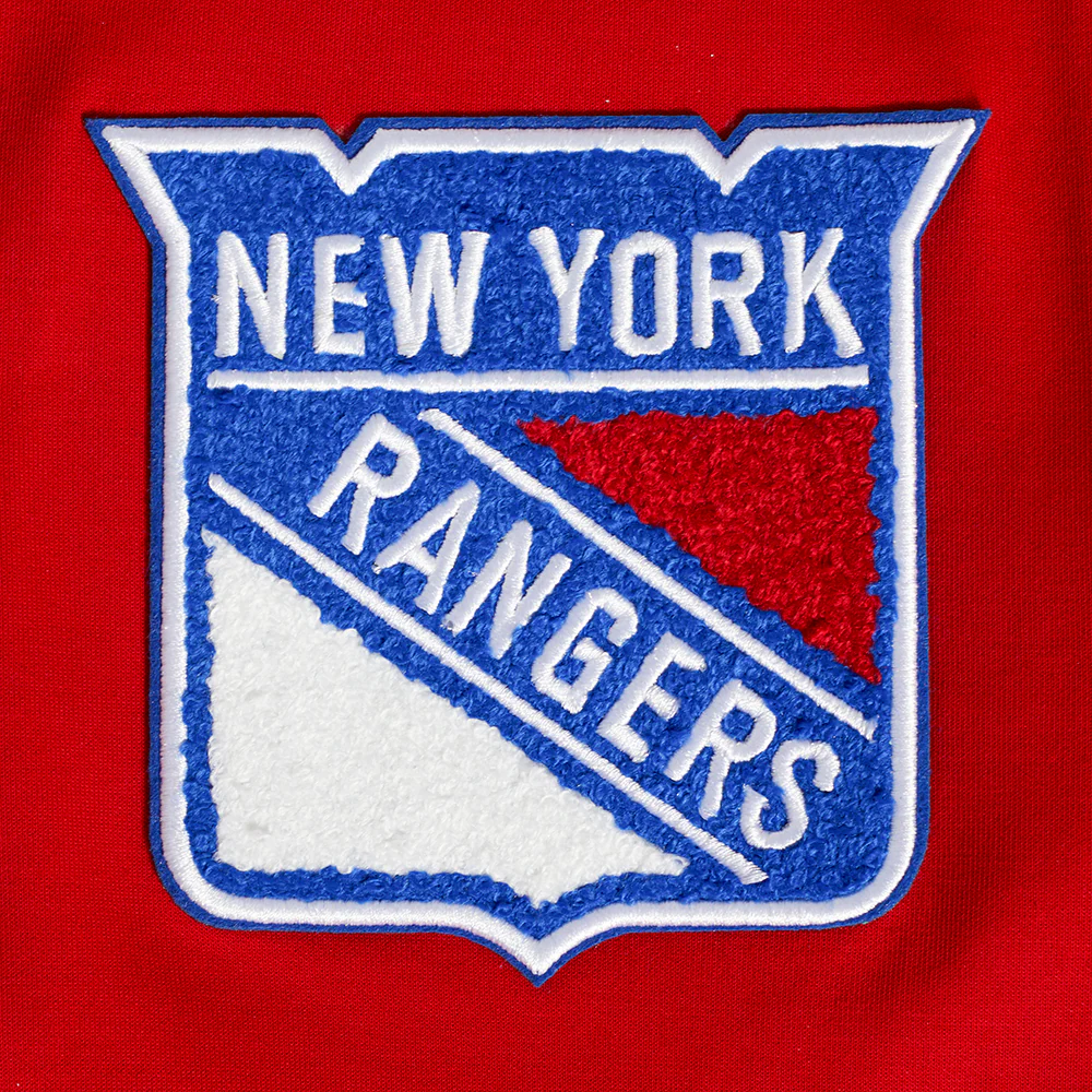 NHL NEW YORK RANGERS CLASSIC CHENILLE MEN'S DK FULL ZIP PULLOVER HOODIE (RED) - Image 7