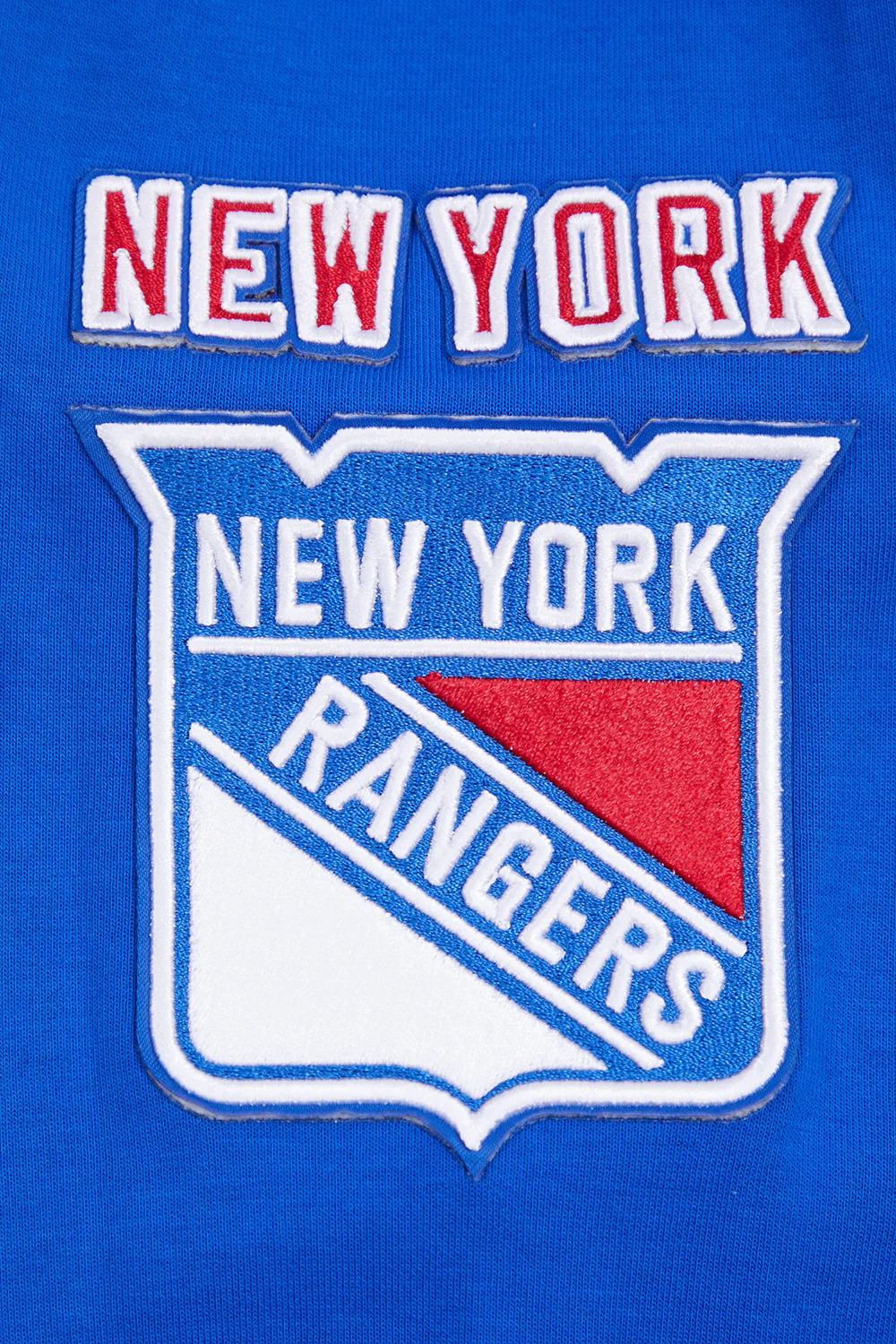 NHL NEW YORK RANGERS CLASSIC CHENILLE MEN'S FULL ZIP PULLOVER HOODIE (ROYAL BLUE) - Image 10